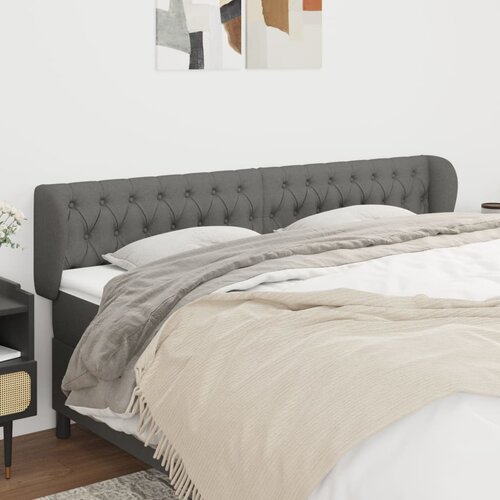 vidaXL Vzglavje z ušesi temno siv 183x23x78/88 cm blago Cene