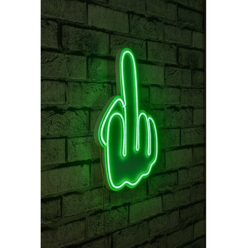 Wallity Middle Finger - Green Green Decorative Plastic Led Lighting Slike