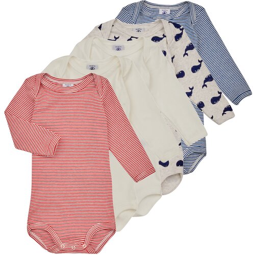 Petit Bateau BODY US ML BALEINE PACK X5 Vi&amp;scaron;ebojna Slike