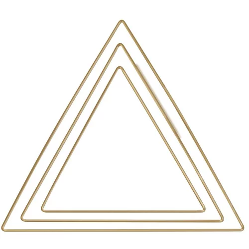 RAYHER Kovinski obroči, trikotnik, zlati set 3, (20633997)