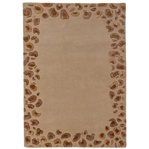 Flair Rugs Ročno tkana preproga iz me&scaron;anice volne v naravni barvi 160x230 cm Leopard Frame &ndash; Cene