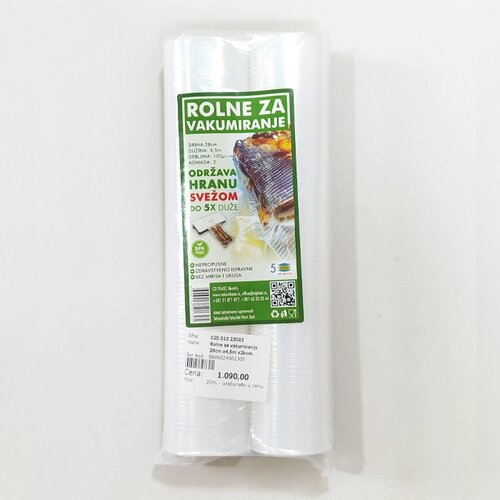 vakum kese 28cm x 4,5m 2kom Slike
