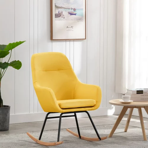  Stolica za ljuljanje od tkanine boja senfa