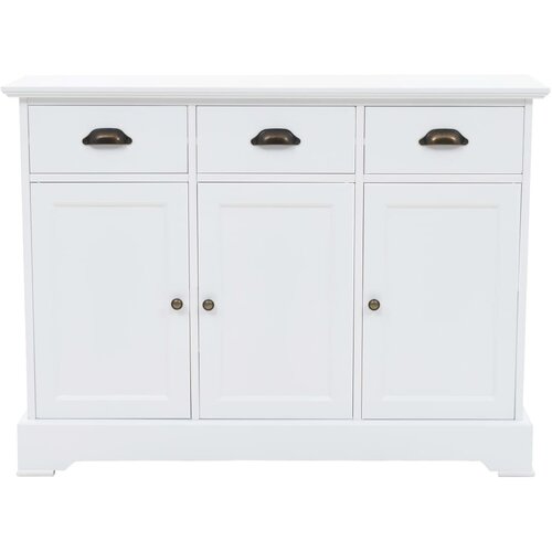 Maison Chic Komoda - Predalnik s 3 vrati MDF in borovina 105x35x77,5 cm, (21721205) Cene