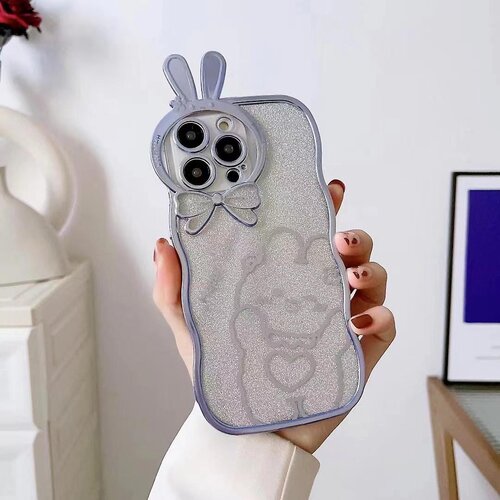 INORCO Za iPhone 14 Pro Rabbit Design Galvanizirana torbica za telefon z ble&amp;scaron;čicami, mehak TPU ovitek za mobilni telefon proti padcem, (22033421) Slike
