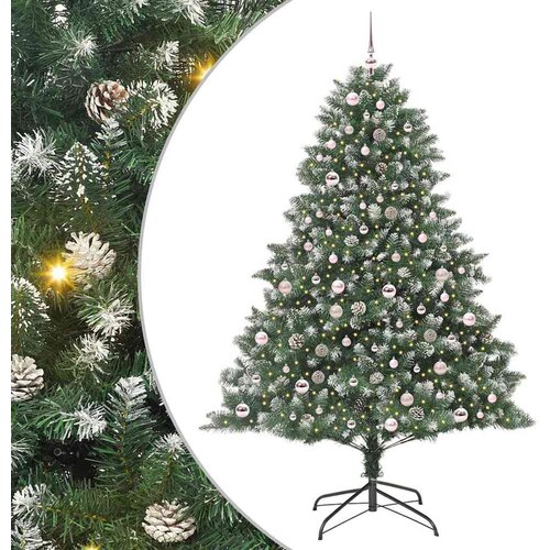 vidaXL Umestno božično drevo med 300 LED Zelena 140 x 140 x 210 cm, (5000068175) Cene