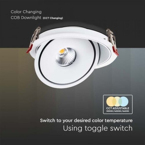  LED ugradno spot svetlo LED/20W/230V 3000/4000/6400K fi 16,5 cm belo Slike