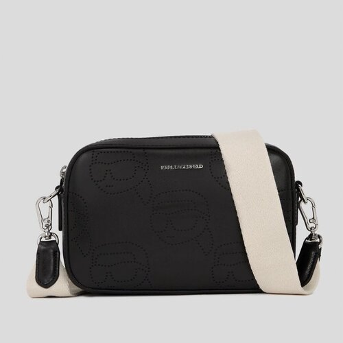 Karl Lagerfeld Torbe IKON LEATHER PERFORATED CM Črna Cene