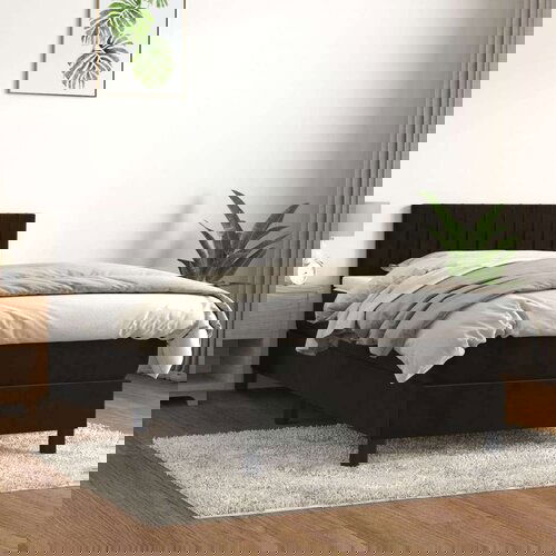 Box spring krevet s madracem crni 80 x 200 cm baršunasti Cijene