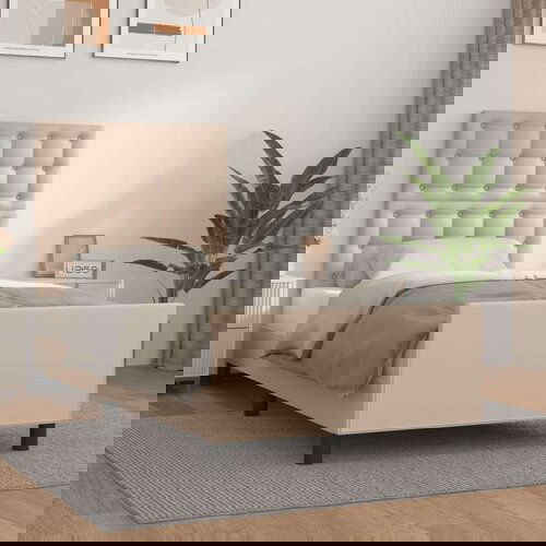  Okvir za krevet boja cappuccina 100x200 cm umjetna koža Cijene