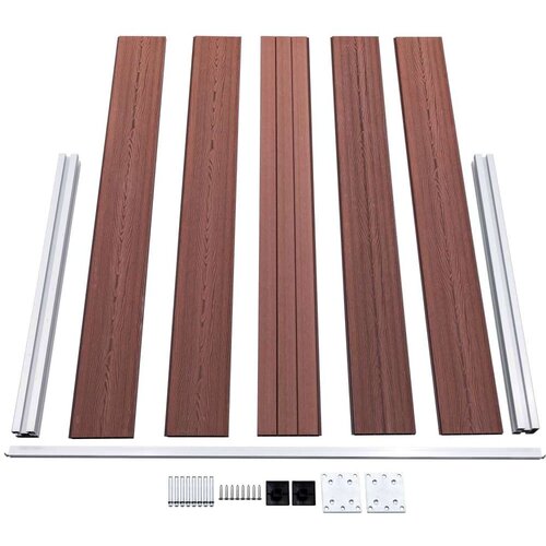 VidaXL vrtna ograda od WPC-a 353 x 106 cm smeđa Slike