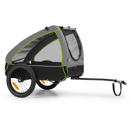 Klarfit Husky, prikolica za bicikel za pse, cca 250L, 600D, Oksfordsko platno, zelena Cene