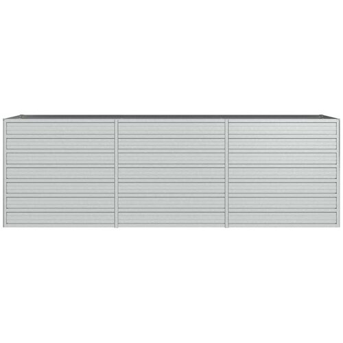  Povi&amp;scaron;ena vrtna gredica 240 x 80 x 77 cm pocinčani čelik srebrna Slike