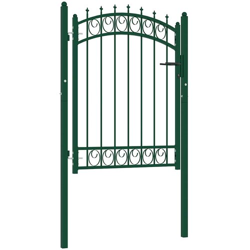  Vrata za ogradu EMMEN s &scaron;iljcima čelik 103x109,5 cm zelena Cijene