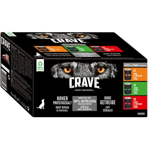 CRAVE Adult 6 x 400 g - Miks (3 vrste) Slike