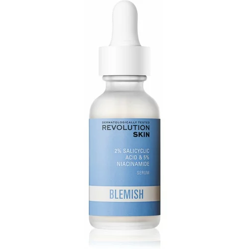 Revolution Blemish 2% Salicylic Acid & 5% Niacinamide umirujući serum za problematično lice, akne 30 ml