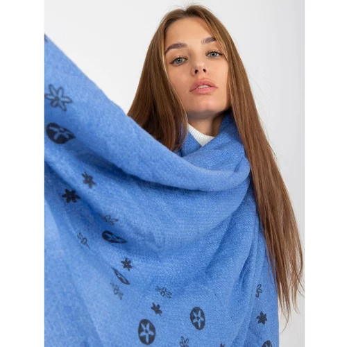 Fashion Hunters Women's blue scarf with a print
