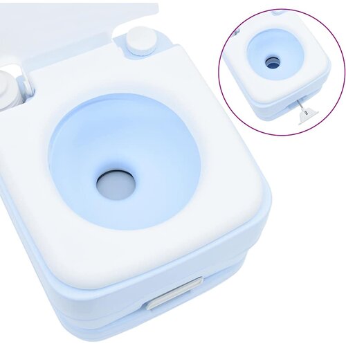  Kamperski WC Svijetloplava i bijela 41,5 x 36,5 x 30 cm Slike