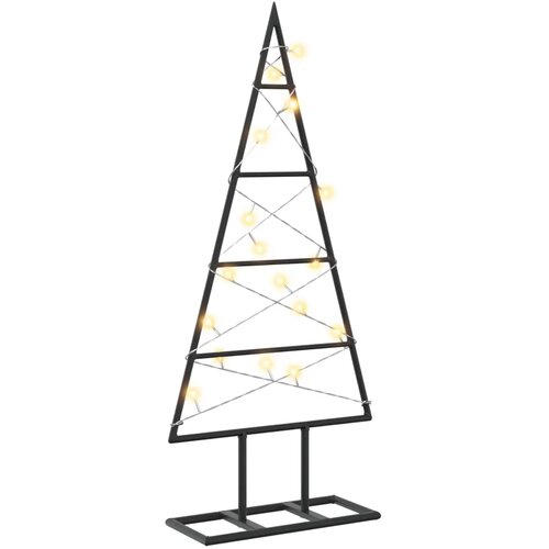  Metalna božićna jelka KUOPIO 60 cm Topla bijela - 60 cm Crna s LED svjetlima Slike