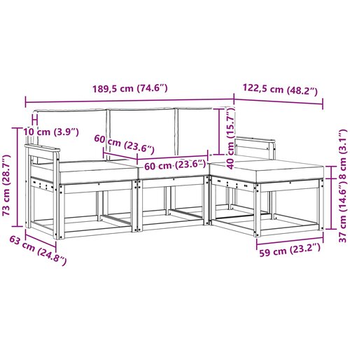  Set vanjskih sofa 4 kom. Slike