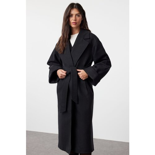 Trendyol Anthracite Stitching Detailed Oversize Coat Cijene