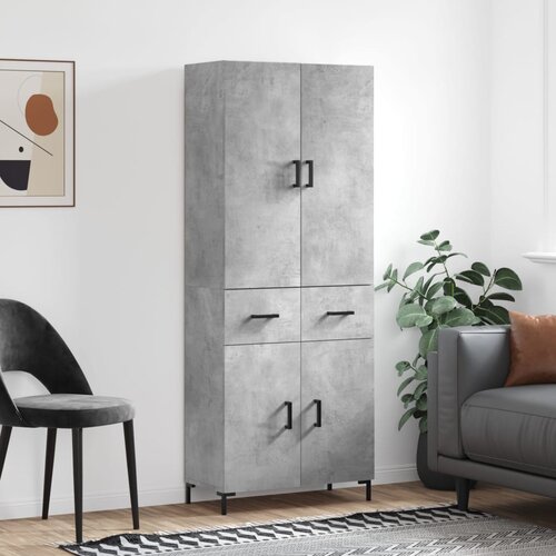 vidaXL Visoka komoda siva betona 69,5x34x180 cm od konstruiranog drva Cijene