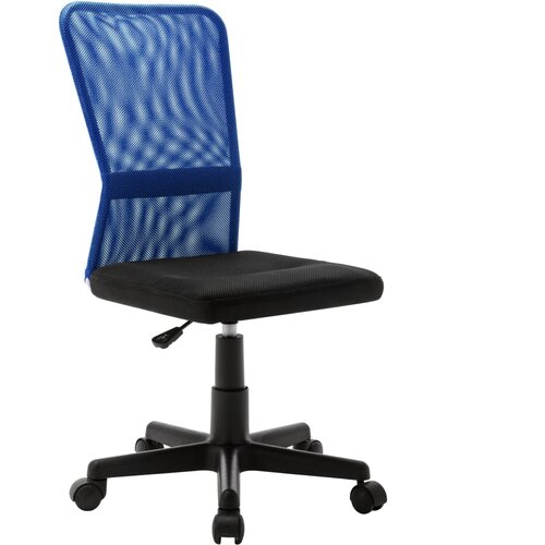 vidaXL Pisarniški stol črn in moder 44x52x100 cm mrežasto blago Cene