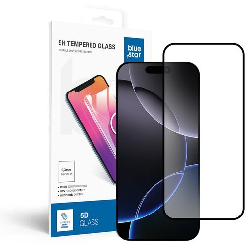  Zastitno staklo Blue Star za iPhone 16 Pro / 17 / 17 Pro 5D potpuno pokrivanje crno Cene