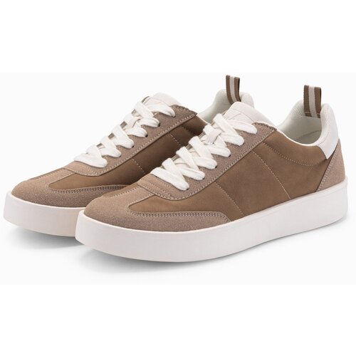 Ombre Old-school men's sneakers on thick sole - light brown Cene