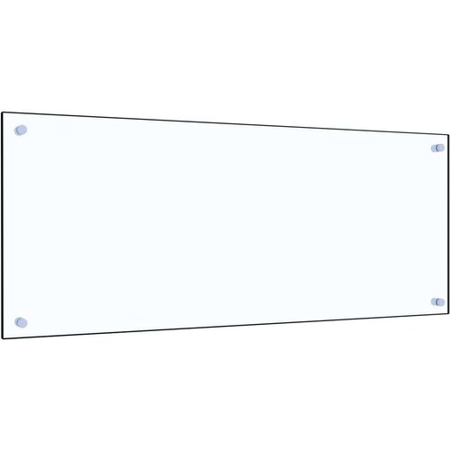 VidaXL kuhinjska za&amp;scaron;tita od prskanja prozirna 100x40 cm kaljeno staklo Slike