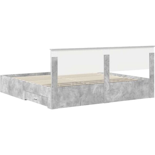  Okvir za krevet s uzglavljem Betonski sivi 200 x 200 cm Slike