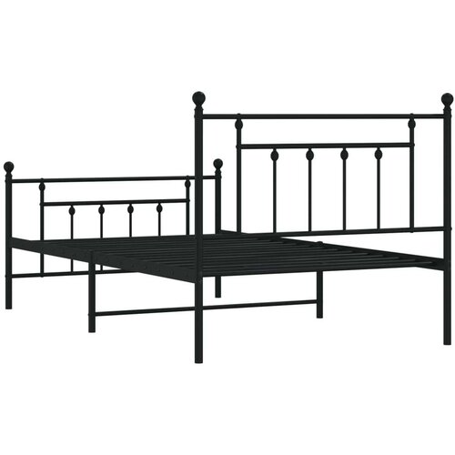  okvir kreveta uzglavlje i podnožje crni 100x200 cm Slike