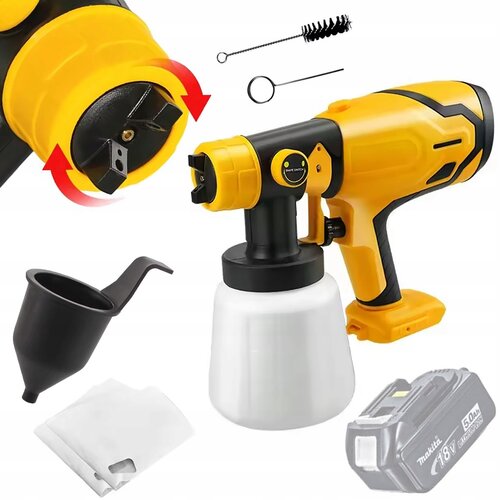 Rosfix SET BRIZGALNA PIŠTOLA ZT-13Z – HVLP, 800 ML, ZA MAKITA 18V, NASTAVLJIV TOK | BREZ AKUMULATORJA, (5000073691) Cene