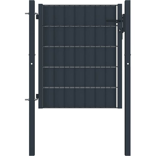  Vrata za ogradu PVC i čelik 100x81 cm antracit boje Cene