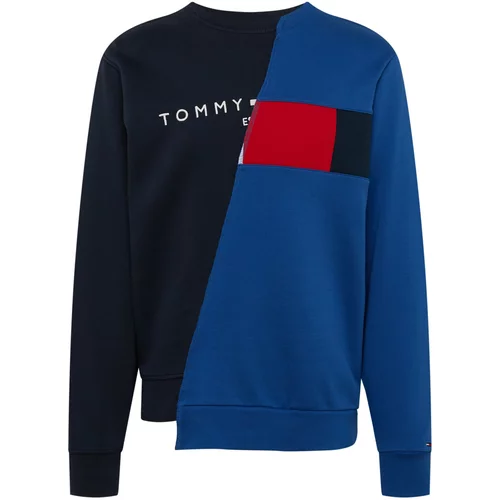 Tommy Remixed Sweater majica plava / mornarsko plava / crvena / bijela