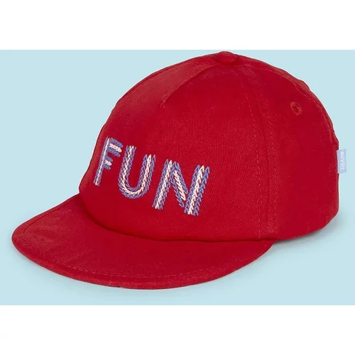 Mayoral Otroška bombažna bejzbolska kapa rdeča barva