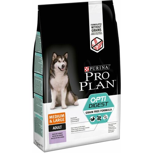 Purina Pro Plan hrana za pse OptiDigest Medium & Large Adult GRAIN FREE - ćuretina 2.5kg Slike