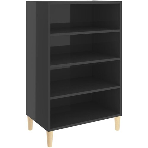 Maison Chic Komoda - Predalnik visok sijaj siva 57x35x90 cm iverna plo&amp;scaron;ča, (21719124) Slike