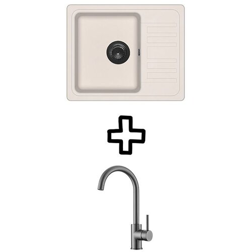 Aquasanita Set Notus SQ102AW + Vida PVD Silica/Grafit Slike