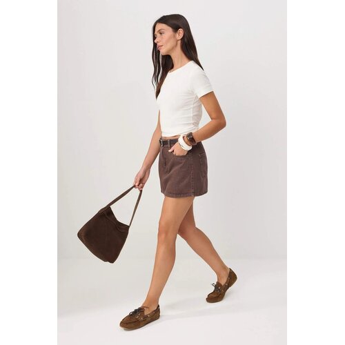 TRENDYOLMILLA ženska suknja model Twoaw26Sr00020, braon-braon Slike