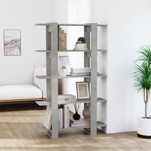 The Living Store Knjižna omara/pregrada betonsko siva 100x30x160 cm - Knjižna Omara, (21436523) Cene