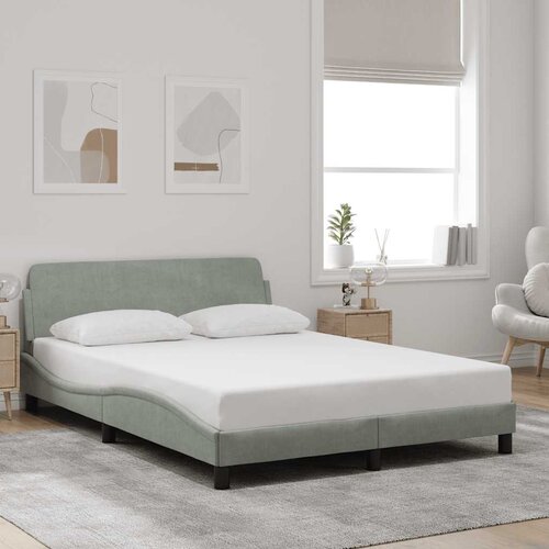  Okvir za krevet Dover svjetlosivi 140 x 190 cm bar&scaron;unasti Cene