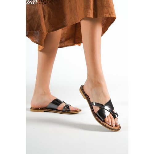 Capone Outfitters Capone 888 Genuine Leather Bodrum Platinum Women&amp;#039;s Slippers Slike