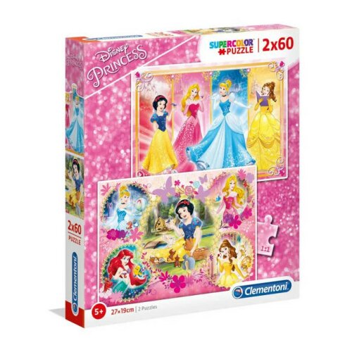 Clementoni puzzle 2x60 princess ( CL07133 ) Cene