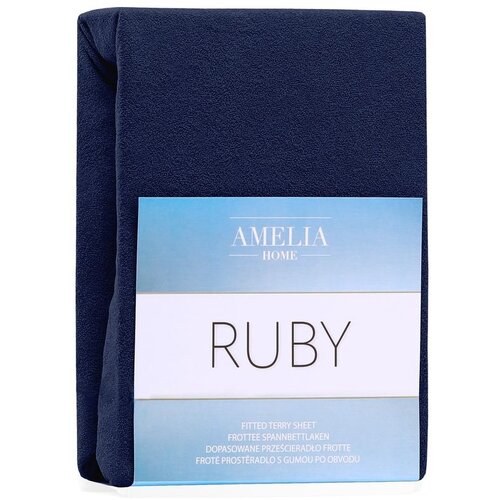 AmeliaHome Plahta s gumom Ruby 80-90x200 cm, indigo Cene