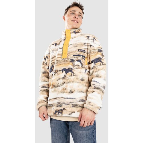Columbia Helvetia II Printed Half Snap Fleece Half-Zip Pulover iz flisa lemon wash roaming Slike
