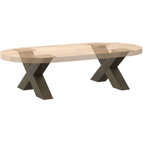  Noge za klub stolić u obliku slova X 2 kom prirodni čelik 60 x (30-31) cm čelik - Prirodna 60 x (30-31) cm (80 mm) 2 1 Slike