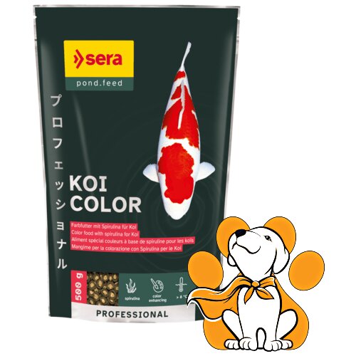 Sera koi professional spirulina color hrana za šarane za intenzivnu boju, 500g Slike