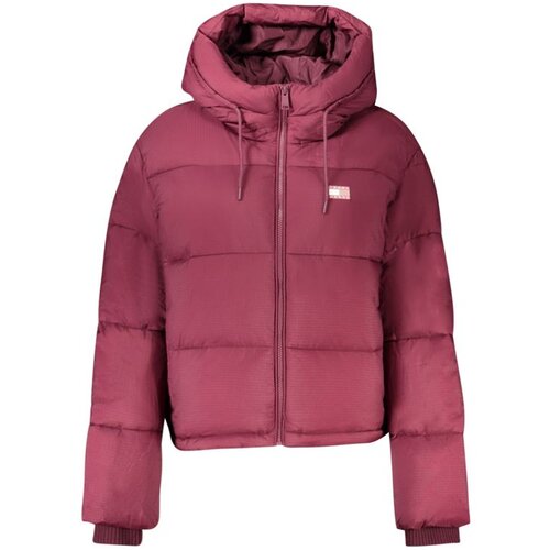 Tommy Hilfiger ženska pro&amp;scaron;ivena jakna s kapuljačom tamnoljubičasta Slike