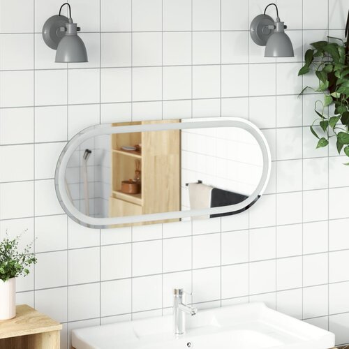 vidaXL LED kopalni&scaron;ko ogledalo 80x35 cm ovalno Cene